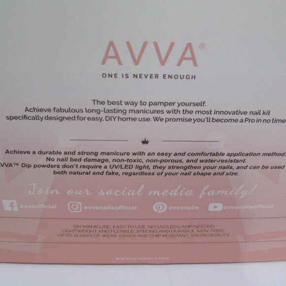 Avva Dip Powder Pro Kit for Nails Innovative Dip System Includes 4 Dip Powders - Picture 6 of 7